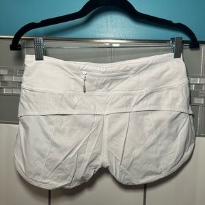 Lululemon Speed up low rise lined shorts in all white